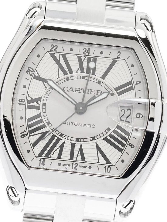 CARTIER Roadster XL W62032X6 GMT Silver Dial Automatic Men\'s Watch_906387 main image 6